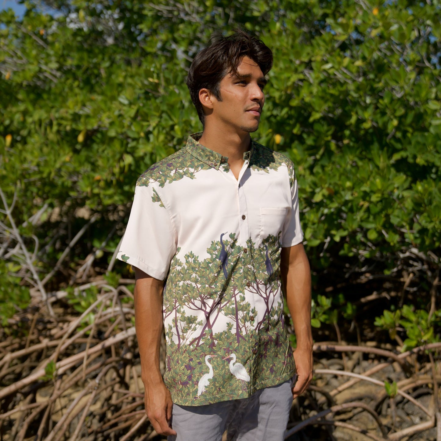 Heron & Anhinga Button Down Shirt