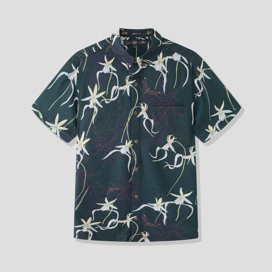 Ghost Orchid Dark Hunter Green Button Down Shirt