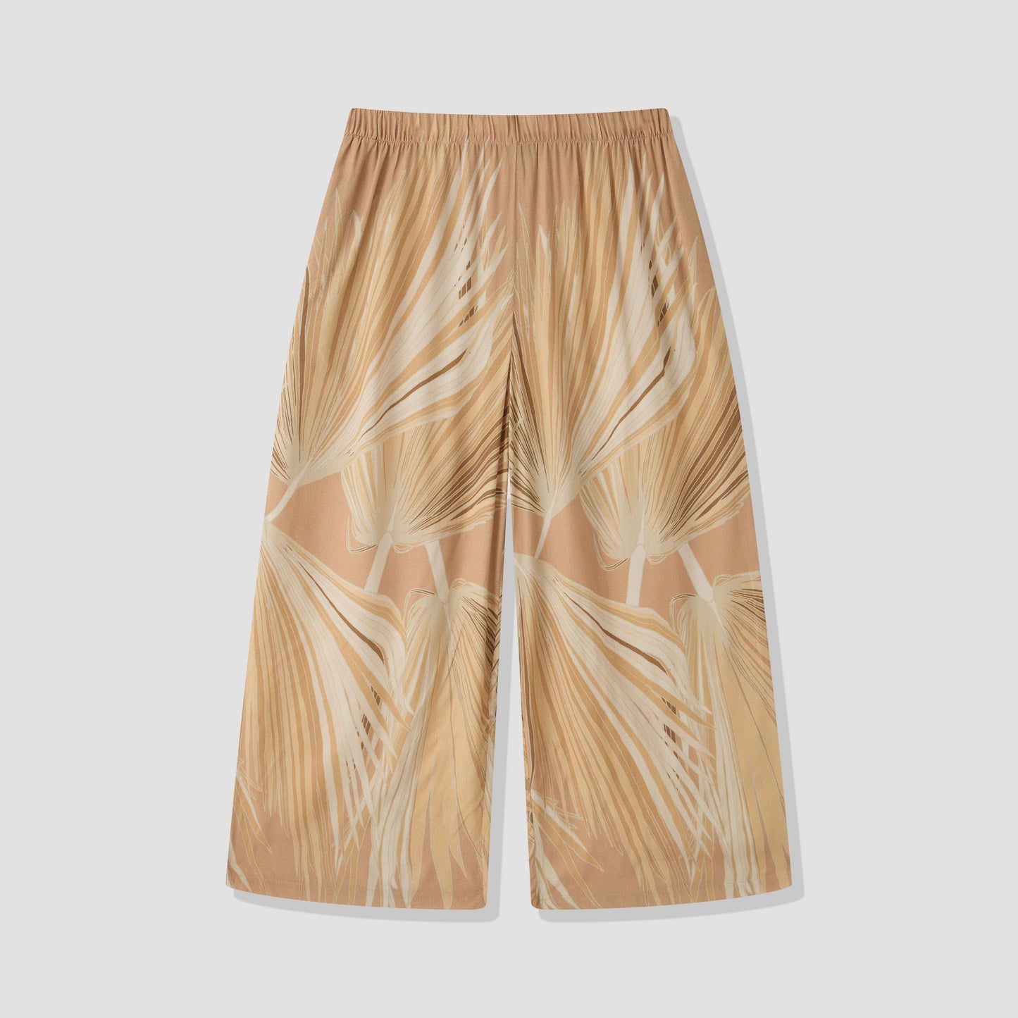 Sabal Palm Beige Palazzo Pants