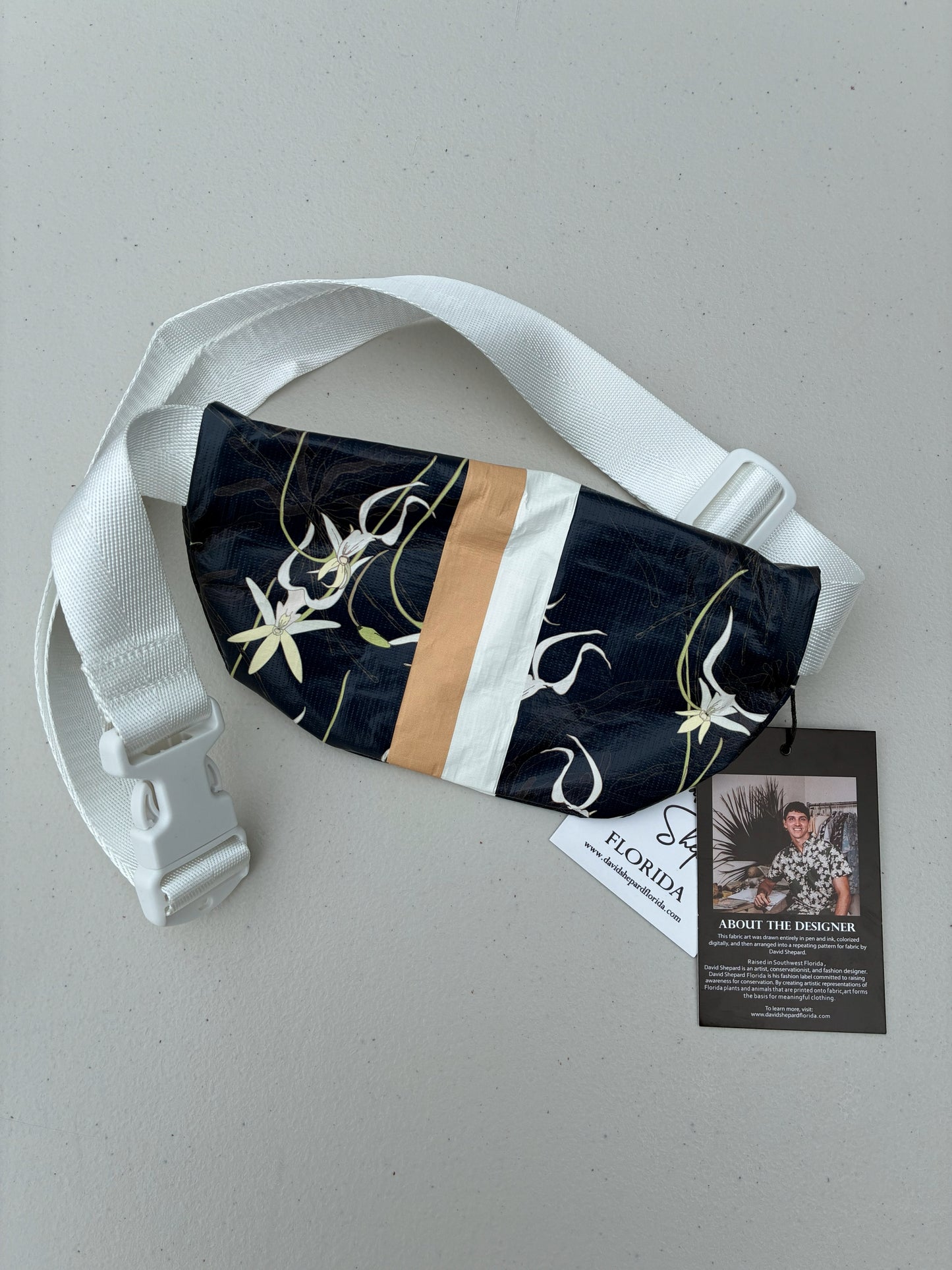 Ghost Orchid Navy Crossbody Bag