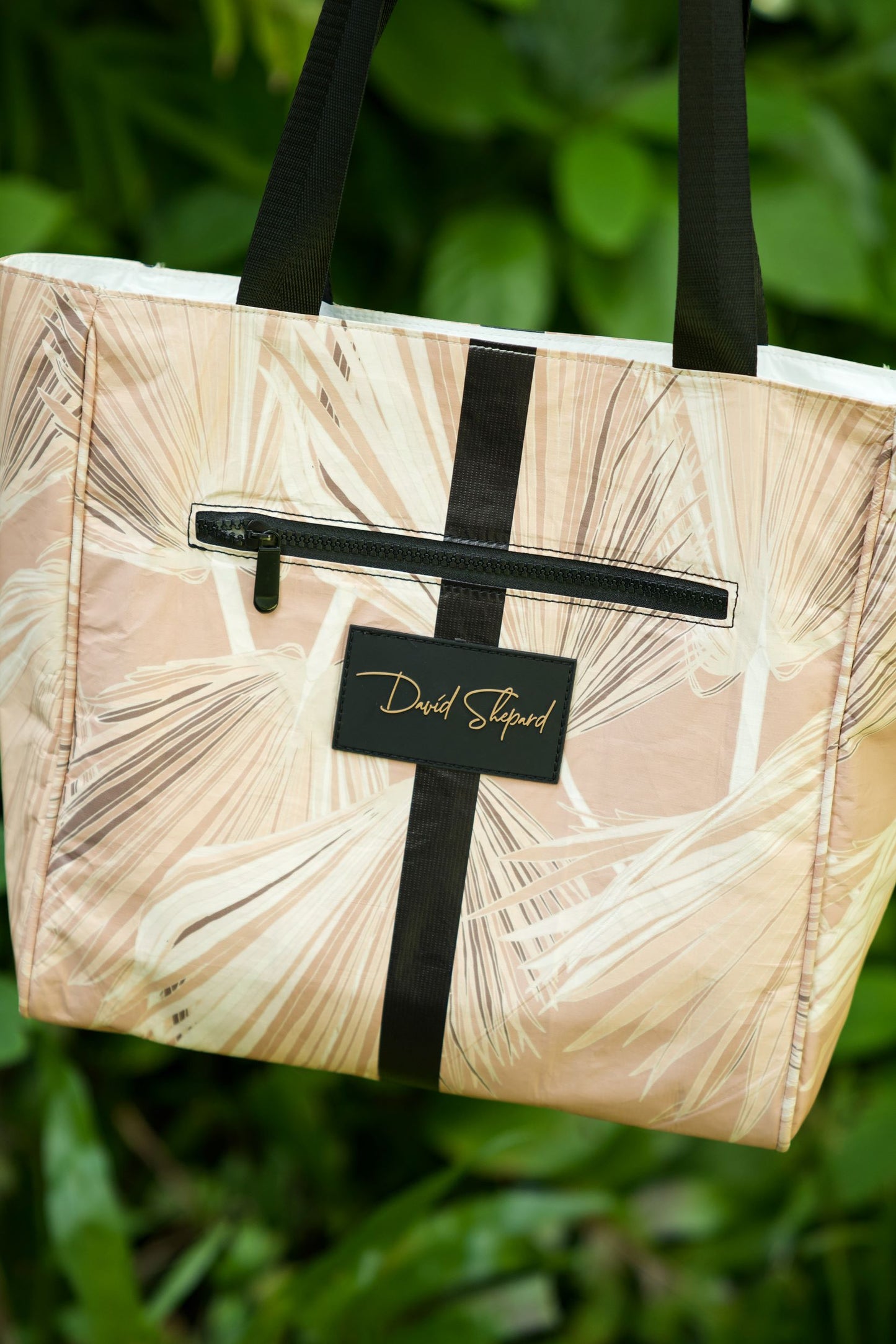 Sabal Palm Beige Beach Bag